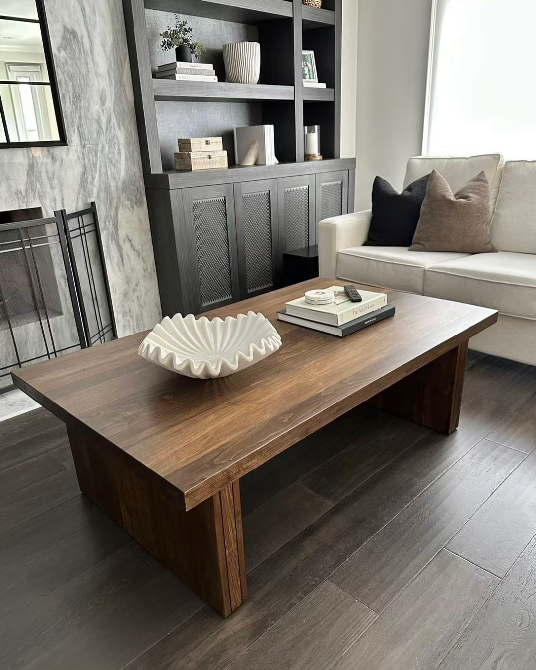 Double Pillar Coffee Table