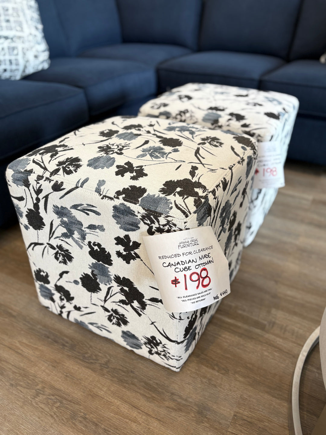 CLEARANCE Canadian Made Cube Ottoman
