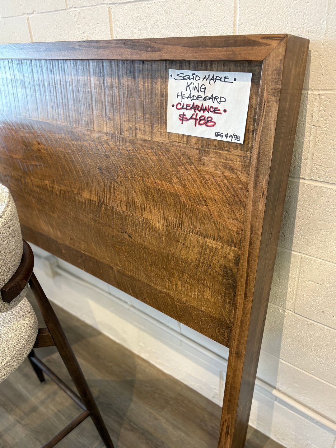 CLEARANCE Solid Maple King Headboard
