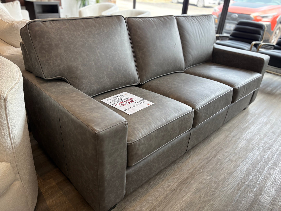 CLEARANCE Top Grain Leather Sofa