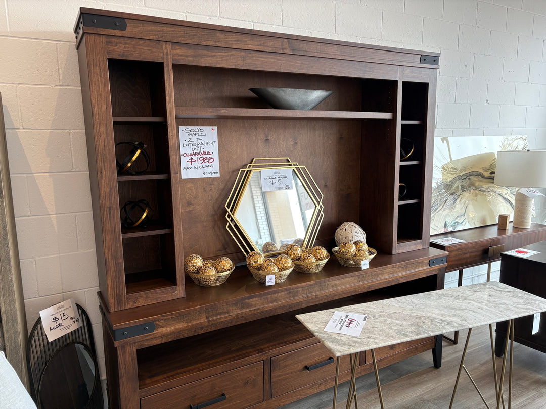 CLEARANCE Locally Made Tv Stand With Hutch