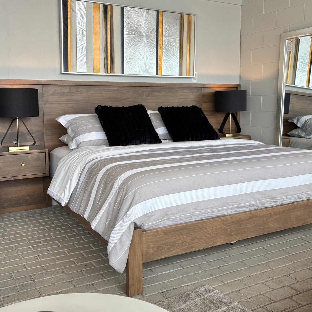 The Retreat Extended Panel Bed with Built In Nighstands